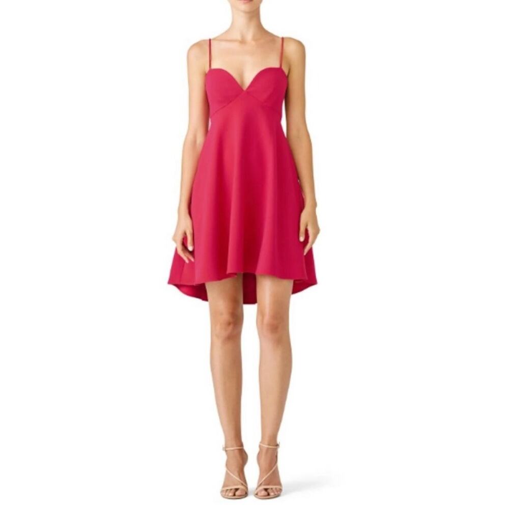 Black Halo McAdam Babydoll Cocktail Dress Size US 6 in Jujube Pink